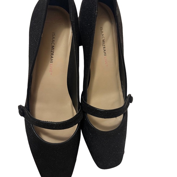 Isaac Mizrahi Shoes - Isaac Mizrahi Black Sparkle Mary Jane Heels